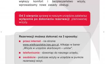 Umów wizytę w urzędzie skarbowym, nowe zasady obsługi bezpośredniej